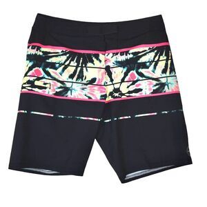 O’Neill Hyperfreak Hydro Boardshorts Size 32 Tie Dye Stripe Surf Swim Trunks